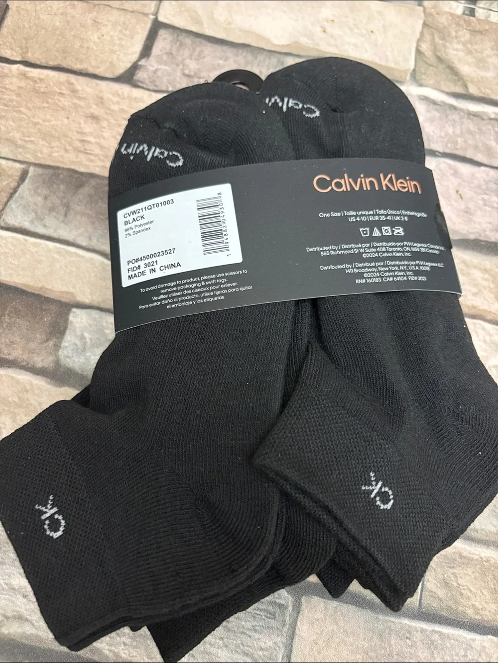 Calvin Klein Men’s Black Cushion Ankle Socks - 6 Pack